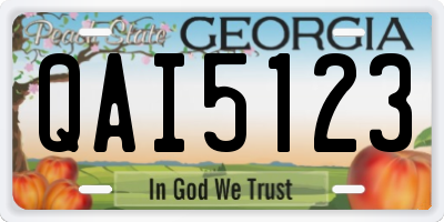 GA license plate QAI5123