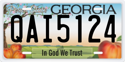 GA license plate QAI5124