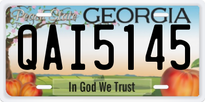 GA license plate QAI5145