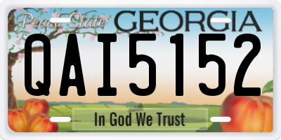 GA license plate QAI5152