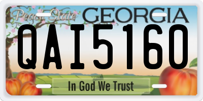 GA license plate QAI5160