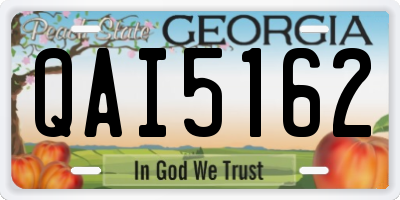 GA license plate QAI5162