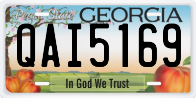 GA license plate QAI5169