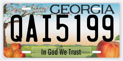 GA license plate QAI5199