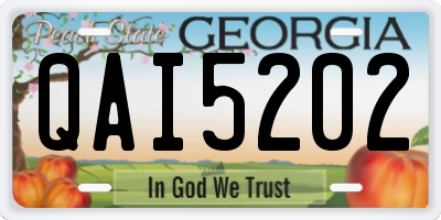GA license plate QAI5202