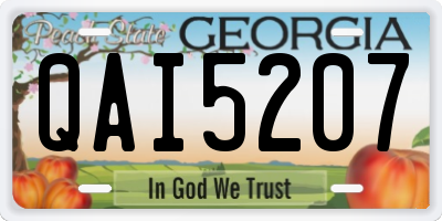 GA license plate QAI5207