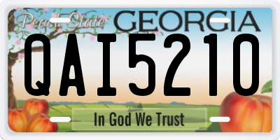 GA license plate QAI5210