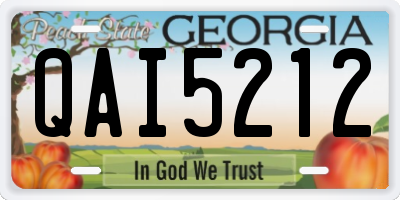 GA license plate QAI5212