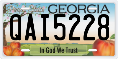GA license plate QAI5228