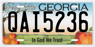GA license plate QAI5236