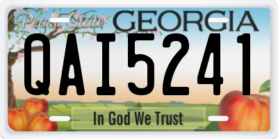 GA license plate QAI5241