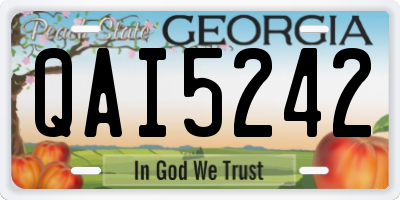 GA license plate QAI5242