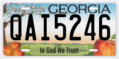 GA license plate QAI5246