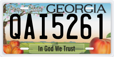 GA license plate QAI5261