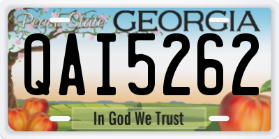GA license plate QAI5262