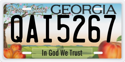 GA license plate QAI5267