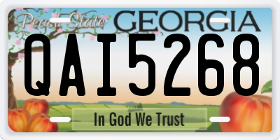 GA license plate QAI5268