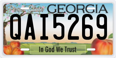 GA license plate QAI5269