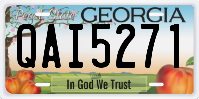 GA license plate QAI5271
