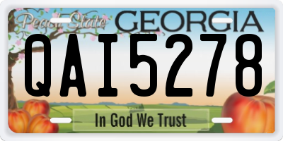GA license plate QAI5278