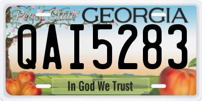 GA license plate QAI5283