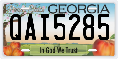 GA license plate QAI5285