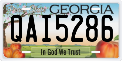 GA license plate QAI5286