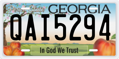 GA license plate QAI5294