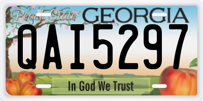 GA license plate QAI5297