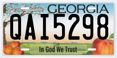 GA license plate QAI5298