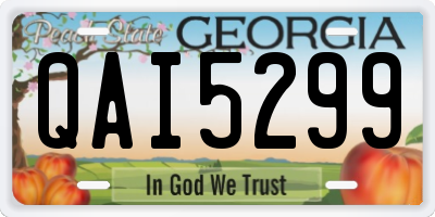 GA license plate QAI5299