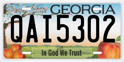 GA license plate QAI5302