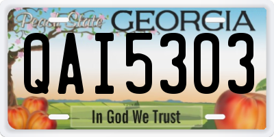 GA license plate QAI5303