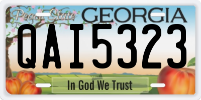 GA license plate QAI5323