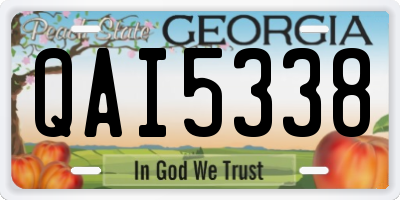 GA license plate QAI5338