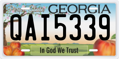 GA license plate QAI5339
