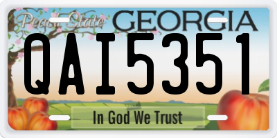 GA license plate QAI5351
