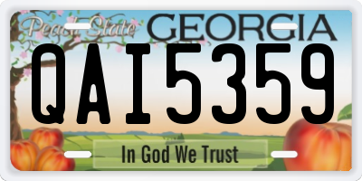 GA license plate QAI5359