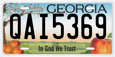 GA license plate QAI5369