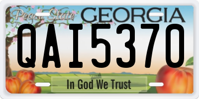 GA license plate QAI5370