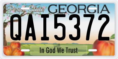 GA license plate QAI5372