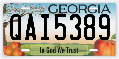 GA license plate QAI5389