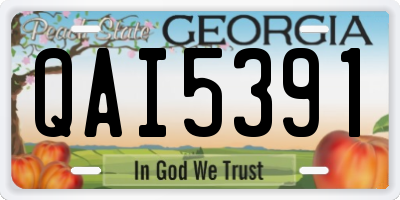 GA license plate QAI5391