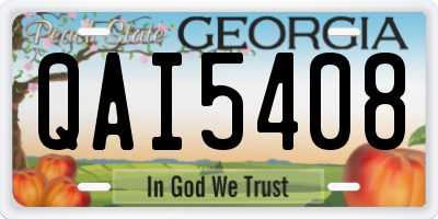 GA license plate QAI5408