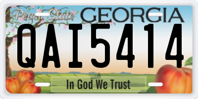 GA license plate QAI5414