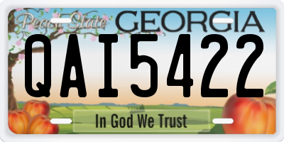 GA license plate QAI5422