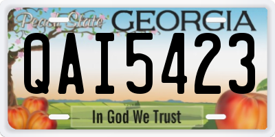GA license plate QAI5423