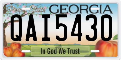 GA license plate QAI5430