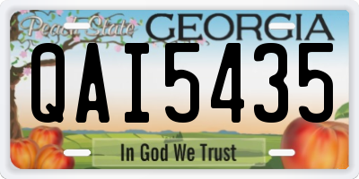 GA license plate QAI5435