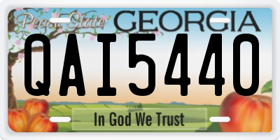 GA license plate QAI5440